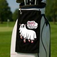 Ghost Cow Boo Funny Golf Towel thumb 2