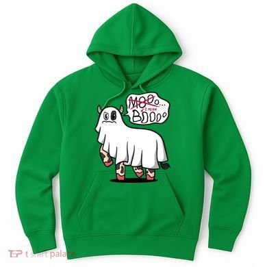 Ghost Cow Boo Funny Hoodie