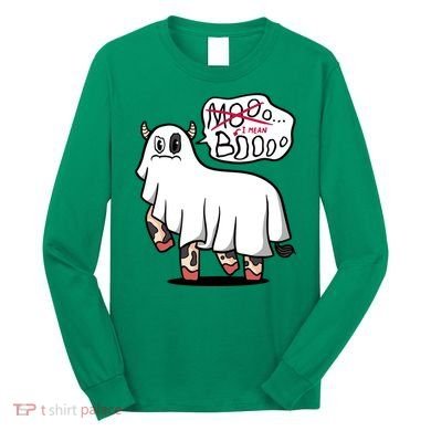 Ghost Cow Boo Funny Long Sleeve Shirt