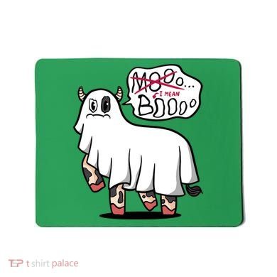 Ghost Cow Boo Funny Mousepad