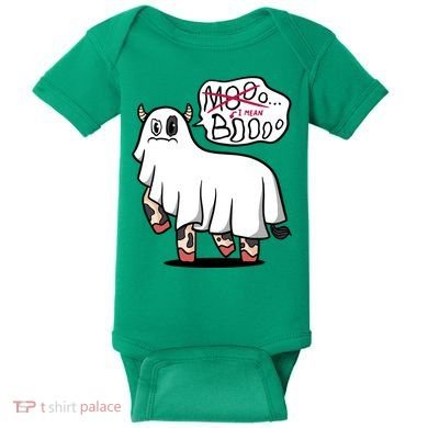 Ghost Cow Boo Funny Baby Bodysuit