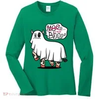 Ghost Cow Boo Funny Women's Long Sleeve Shirt thumb 0
