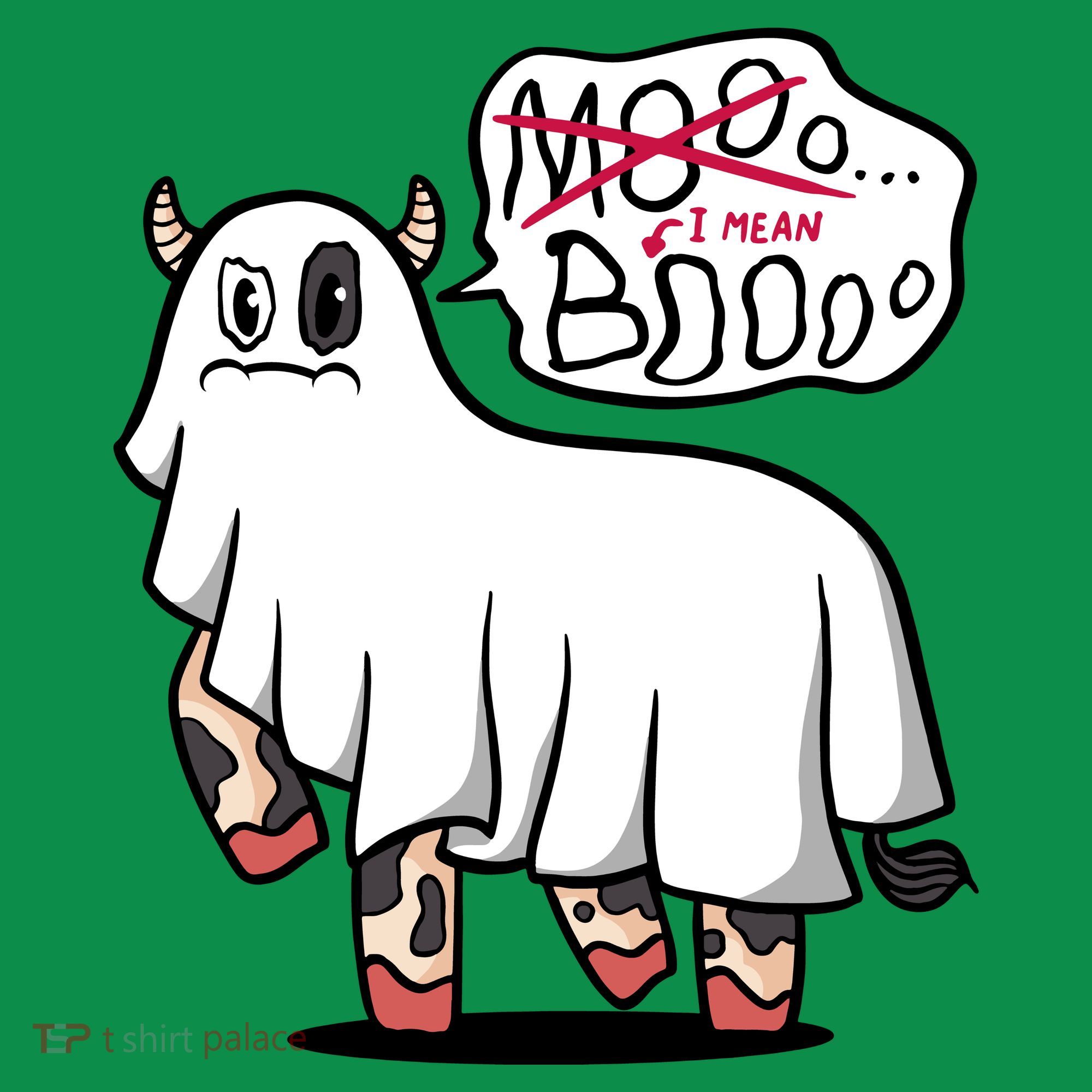 Ghost Cow Boo Funny Women's Long Sleeve Shirt