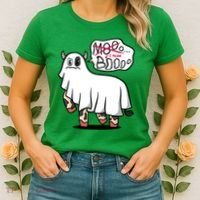 Ghost Cow Boo Funny Women's T-Shirt thumb 2