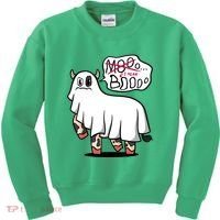 Ghost Cow Boo Funny Kids Sweatshirt thumb 0