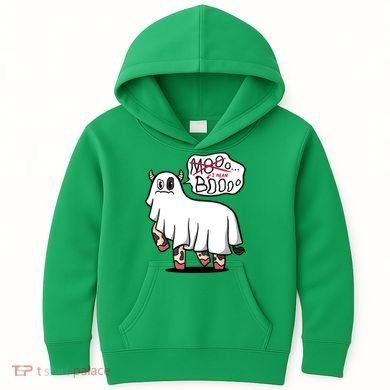 Ghost Cow Boo Funny Kids Hoodie