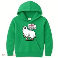 Ghost Cow Boo Funny Kids Hoodie thumb 0