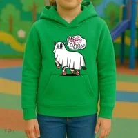 Ghost Cow Boo Funny Kids Hoodie thumb 3