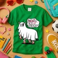 Ghost Cow Boo Funny Kids T-Shirt thumb 3