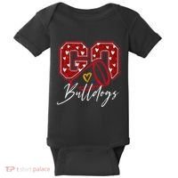 Go Cheer Bulldogs Name Athletic Sports Gift  Baby Bodysuit thumb 0