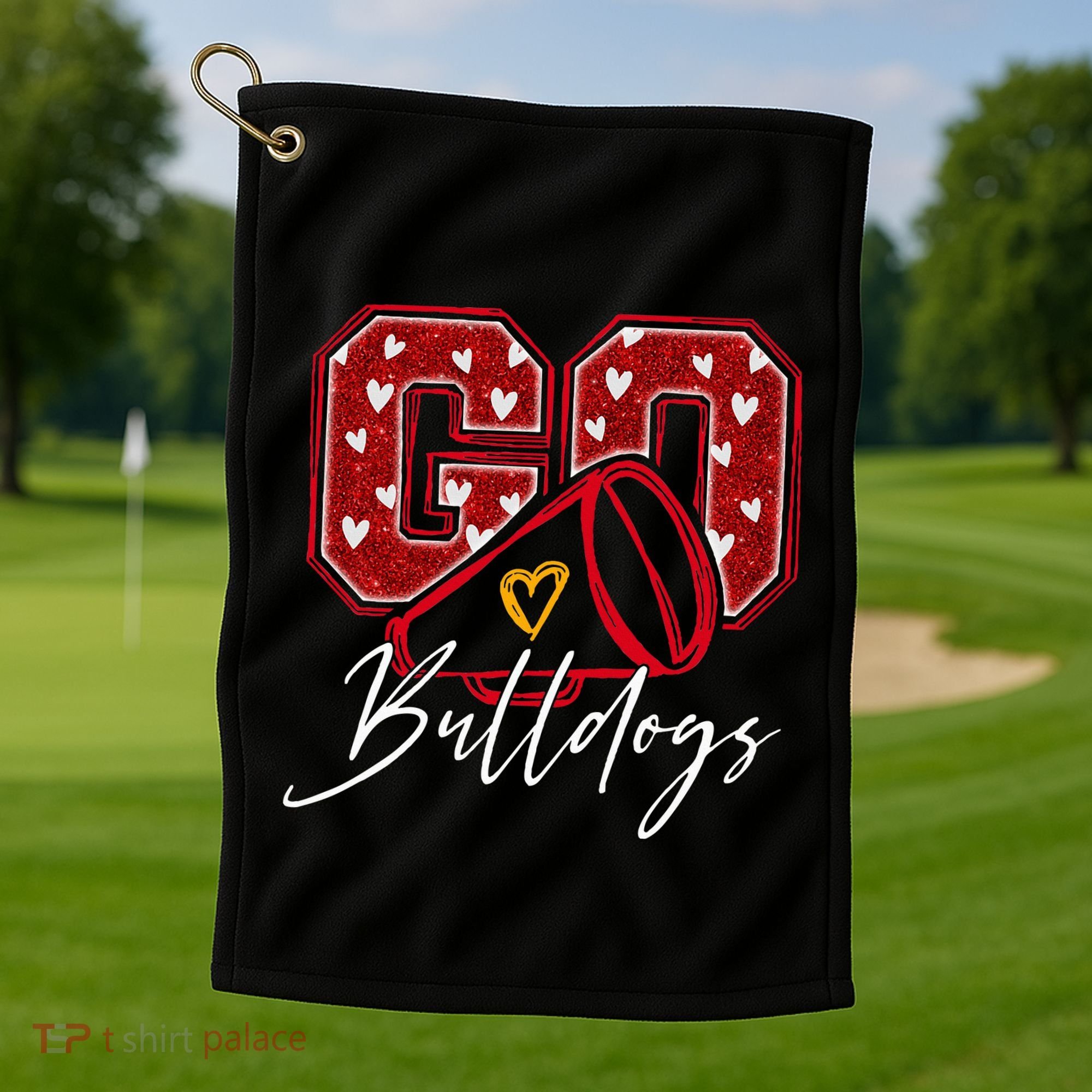 Go Cheer Bulldogs Name Athletic Sports Gift  Golf Towel