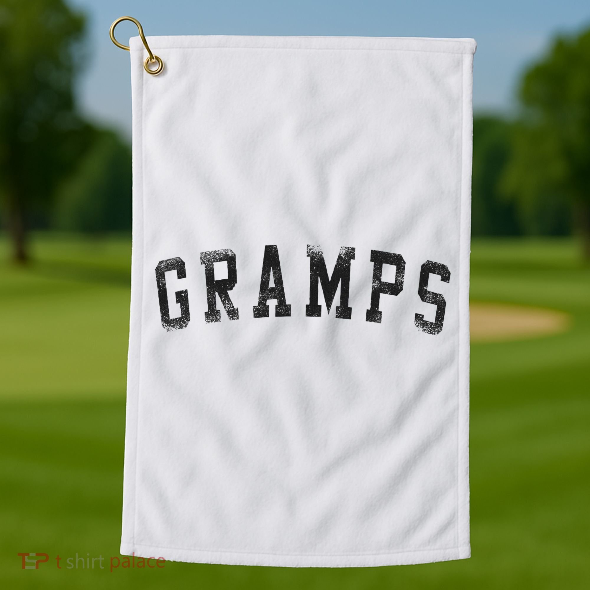 Gramps Classic Bold Font Birthday Gramps  Golf Towel