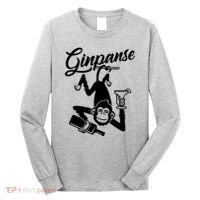 Ginpanse Chimpanzee Chimp Monkey Gin Drink Party Fun Comedy Long Sleeve Shirt thumb 0