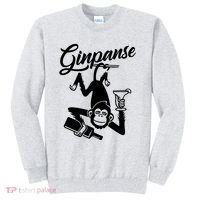 Ginpanse Chimpanzee Chimp Monkey Gin Drink Party Fun Comedy Sweatshirt thumb 0