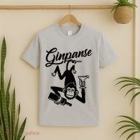Ginpanse Chimpanzee Chimp Monkey Gin Drink Party Fun Comedy T-Shirt thumb 2