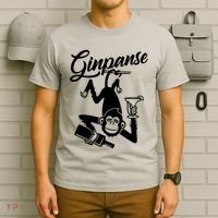 Ginpanse Chimpanzee Chimp Monkey Gin Drink Party Fun Comedy T-Shirt thumb 6