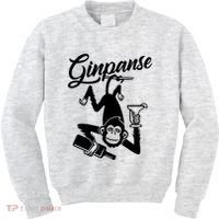 Ginpanse Chimpanzee Chimp Monkey Gin Drink Party Fun Comedy Kids Sweatshirt thumb 0