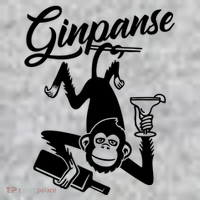 Ginpanse Chimpanzee Chimp Monkey Gin Drink Party Fun Comedy Kids Sweatshirt thumb 2