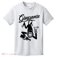 Ginpanse Chimpanzee Chimp Monkey Gin Drink Party Fun Comedy Kids T-Shirt thumb 0