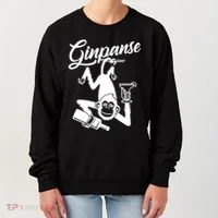 Ginpanse Chimpanzee Chimp Monkey Gin Drink Party Fun Comedy Women's Sweatshirt thumb 0