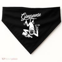 Ginpanse Chimpanzee Chimp Monkey Gin Drink Party Fun Comedy USA-Made Doggie Bandana thumb 0