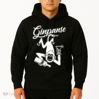 Ginpanse Chimpanzee Chimp Monkey Gin Drink Party Fun Comedy Hoodie thumb 2