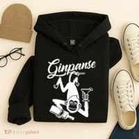 Ginpanse Chimpanzee Chimp Monkey Gin Drink Party Fun Comedy Hoodie thumb 4