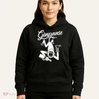 Ginpanse Chimpanzee Chimp Monkey Gin Drink Party Fun Comedy Hoodie thumb 5