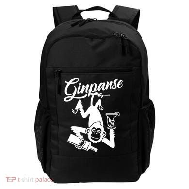 Ginpanse Chimpanzee Chimp Monkey Gin Drink Party Fun Comedy Backpack