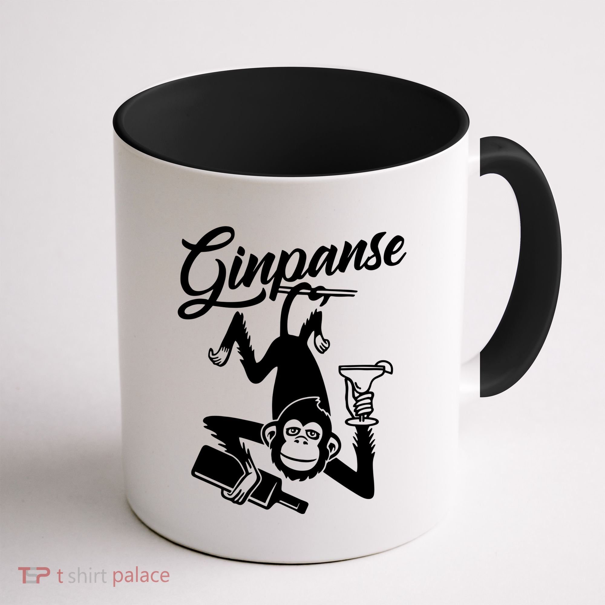 Ginpanse Chimpanzee Chimp Monkey Gin Drink Party Fun Comedy Coffee Mug