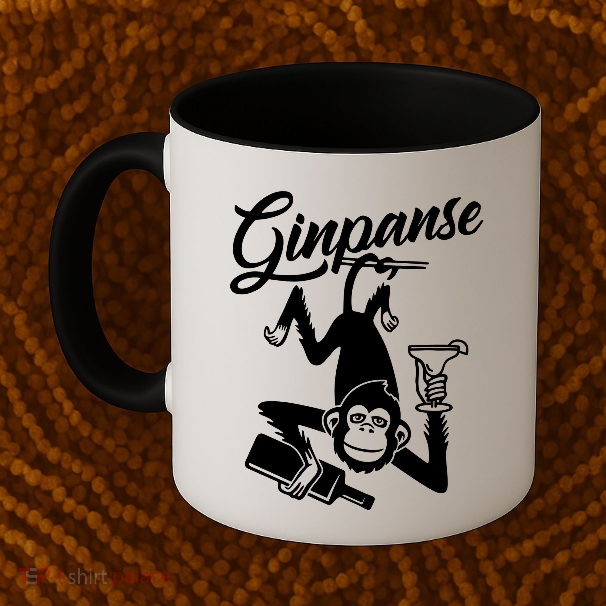 Ginpanse Chimpanzee Chimp Monkey Gin Drink Party Fun Comedy Coffee Mug