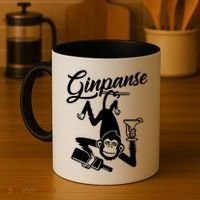 Ginpanse Chimpanzee Chimp Monkey Gin Drink Party Fun Comedy Coffee Mug thumb 4