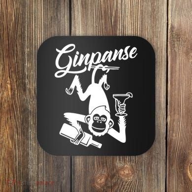 Ginpanse Chimpanzee Chimp Monkey Gin Drink Party Fun Comedy Coaster