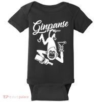 Ginpanse Chimpanzee Chimp Monkey Gin Drink Party Fun Comedy Baby Bodysuit thumb 0