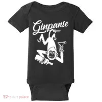 Ginpanse Chimpanzee Chimp Monkey Gin Drink Party Fun Comedy Baby Bodysuit thumb 0