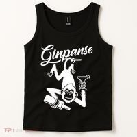 Ginpanse Chimpanzee Chimp Monkey Gin Drink Party Fun Comedy Tank Top thumb 2