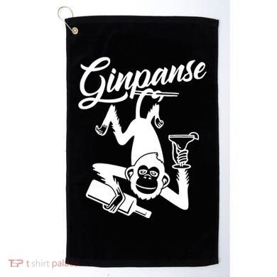 Ginpanse Chimpanzee Chimp Monkey Gin Drink Party Fun Comedy Golf Towel