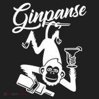 Ginpanse Chimpanzee Chimp Monkey Gin Drink Party Fun Comedy Golf Towel thumb 3