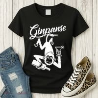 Ginpanse Chimpanzee Chimp Monkey Gin Drink Party Fun Comedy Women's T-Shirt thumb 3