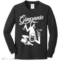 Ginpanse Chimpanzee Chimp Monkey Gin Drink Party Fun Comedy Kids Long Sleeve Shirt thumb 0