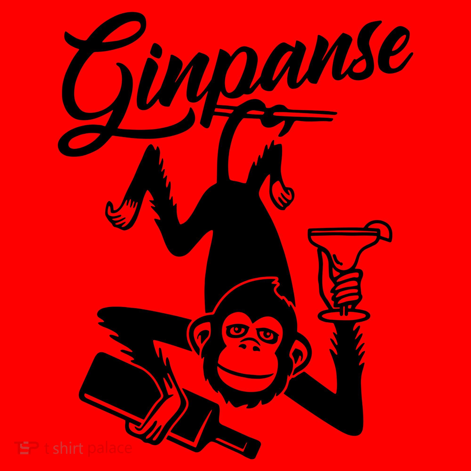 Ginpanse Chimpanzee Chimp Monkey Gin Drink Party Fun Comedy Santa Hat
