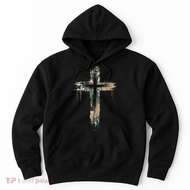 Grunge Christian Cross Camo Camouflage Hoodie