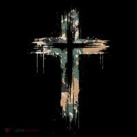 Grunge Christian Cross Camo Camouflage Women's Hoodie thumb 2