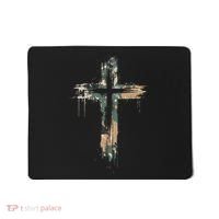 Grunge Christian Cross Camo Camouflage Mousepad thumb 0