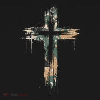 Grunge Christian Cross Camo Camouflage Mousepad thumb 1