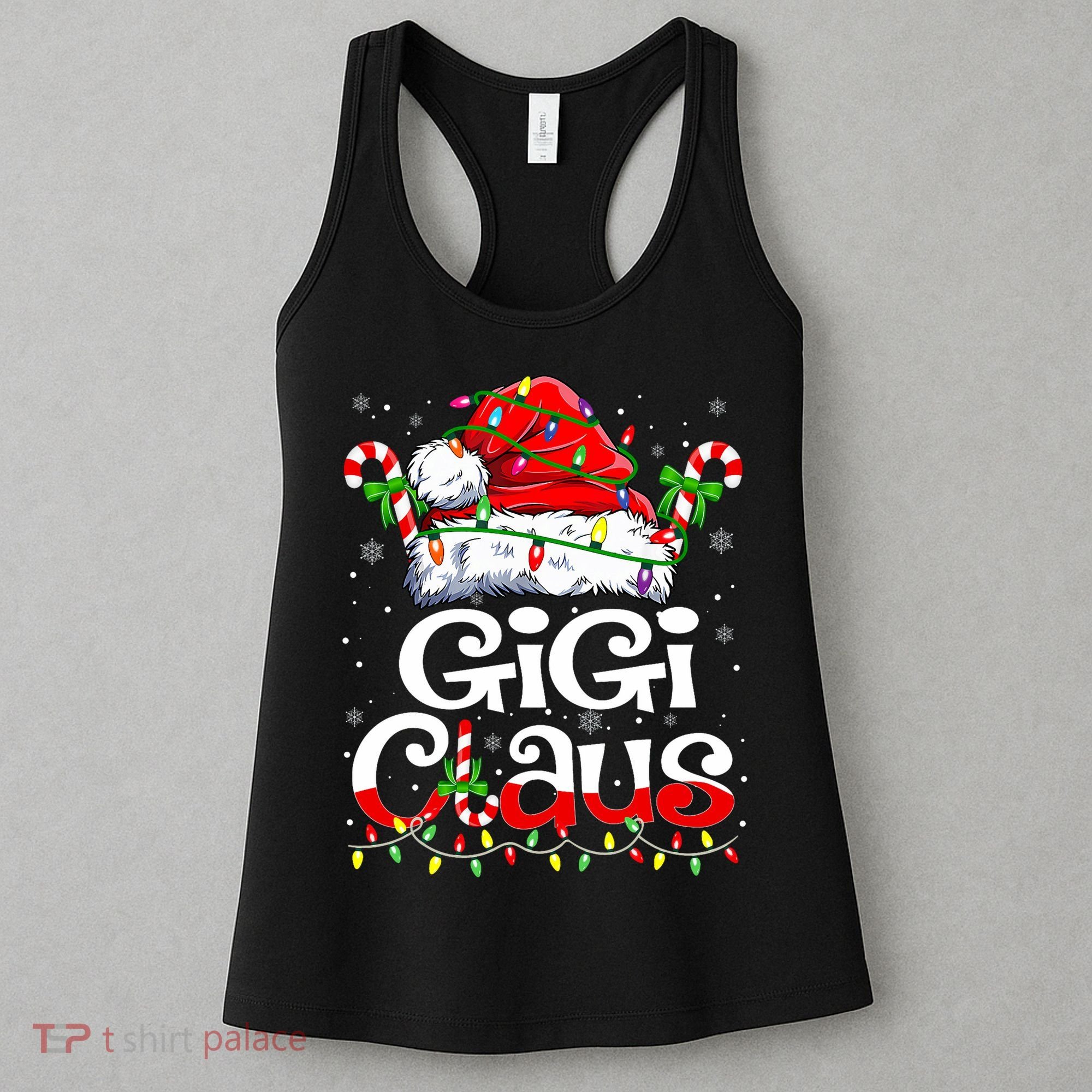 Gigi Claus Christmas Santa Matching Family Xmas Pajamas Women's Tank Top