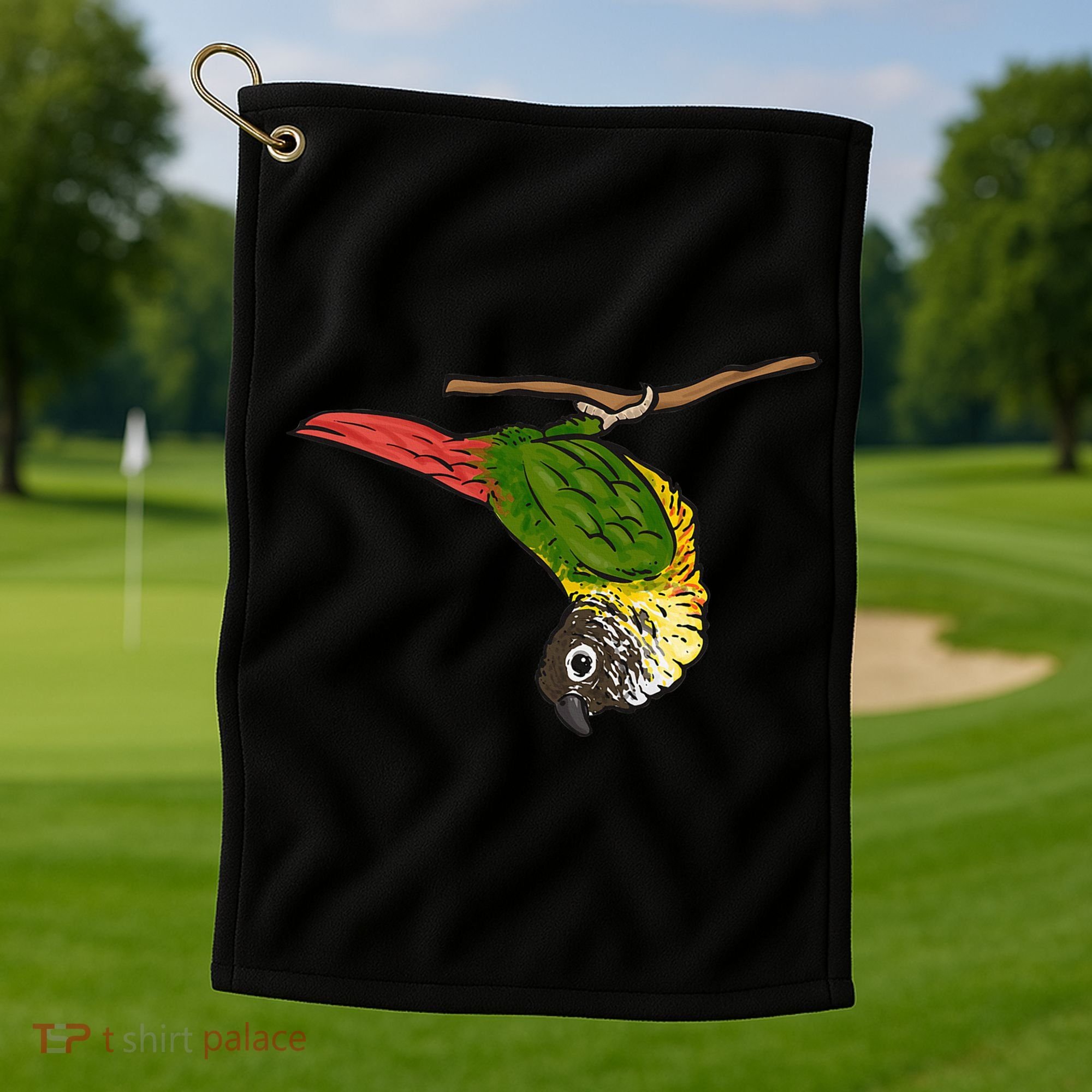 Green Cheek Conure Parrot Bird Conure Golf Towel