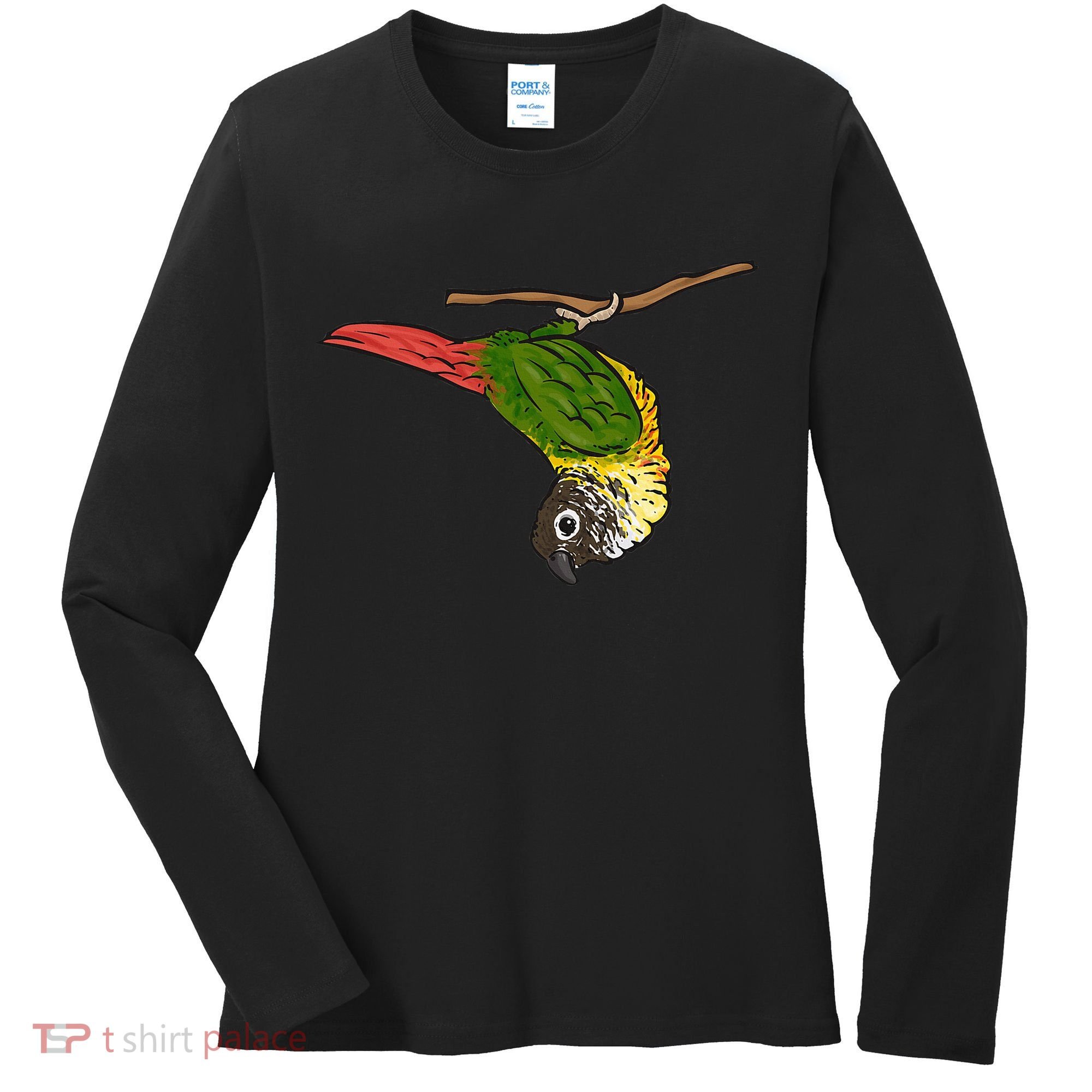 Green Cheek Conure Parrot Bird Conure Women's Long Sleeve Shirt