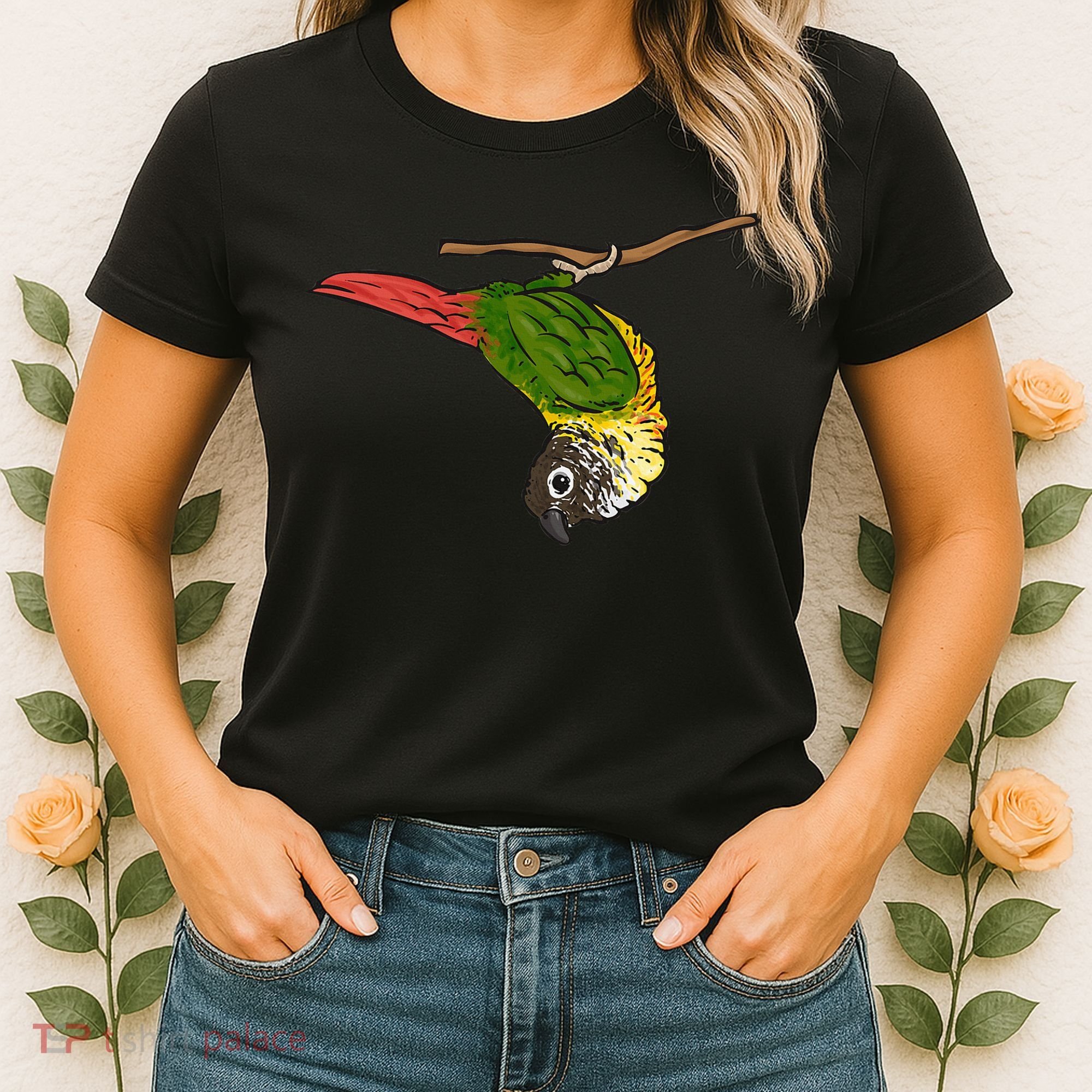 Green Cheek Conure Parrot Bird Conure Women's T-Shirt