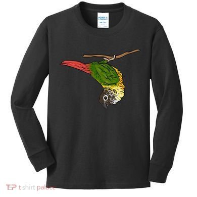 Green Cheek Conure Parrot Bird Conure Kids Long Sleeve Shirt